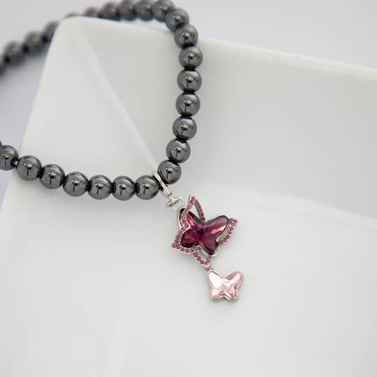 Double Butterfly Austrian Crystal Charm by Bead Landing™